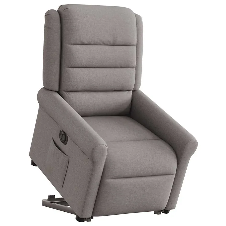 Fauteuil inclinable électrique taupe tissu - 2