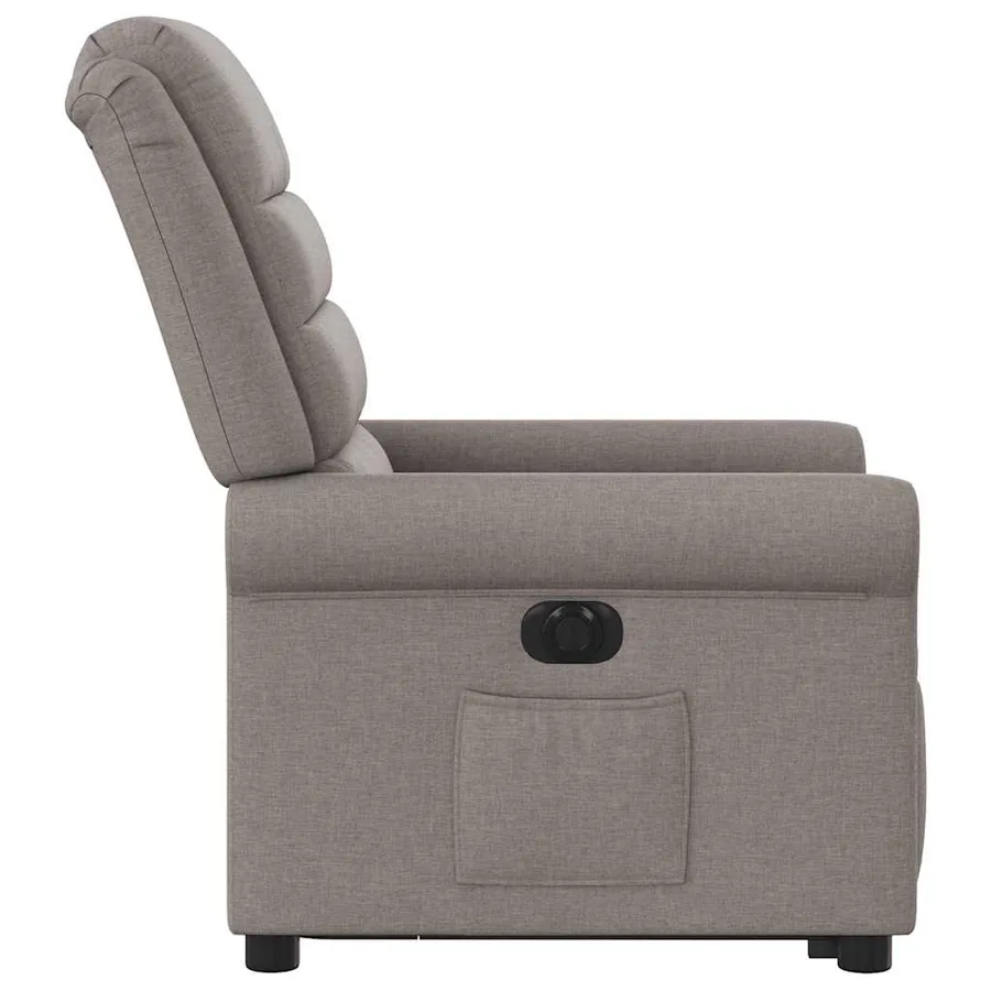 Fauteuil inclinable électrique taupe tissu - 6