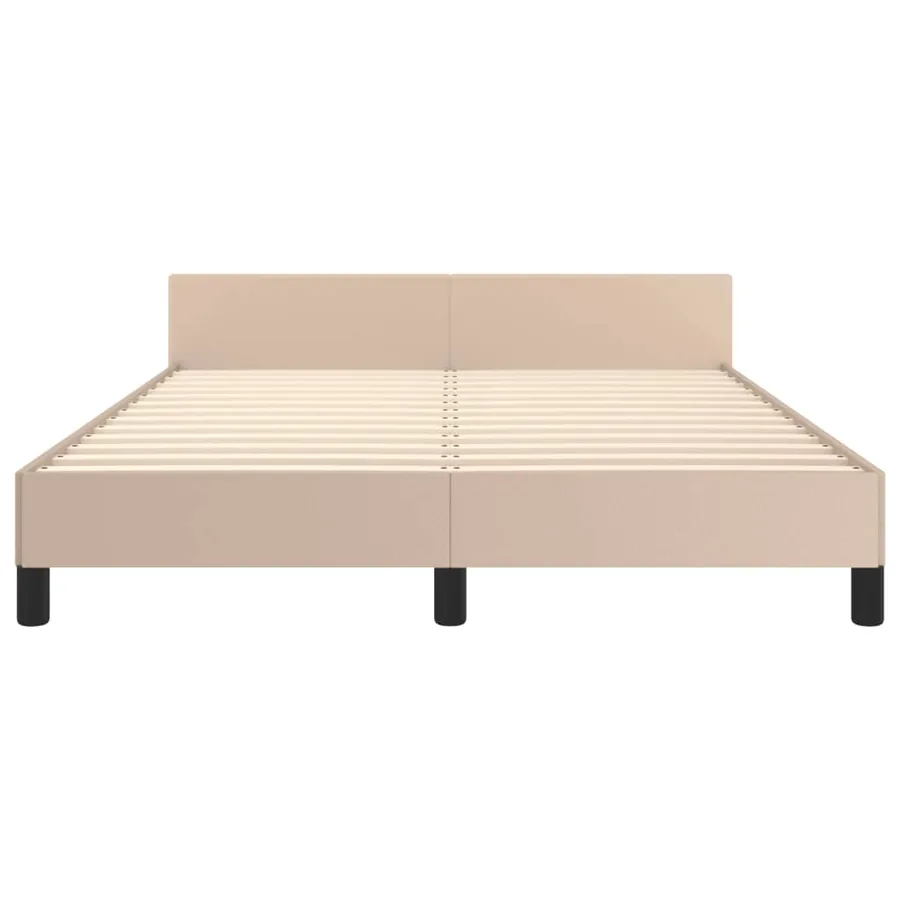 Cadre de lit sans matelas cappuccino 140x200 cm similicuir - 6