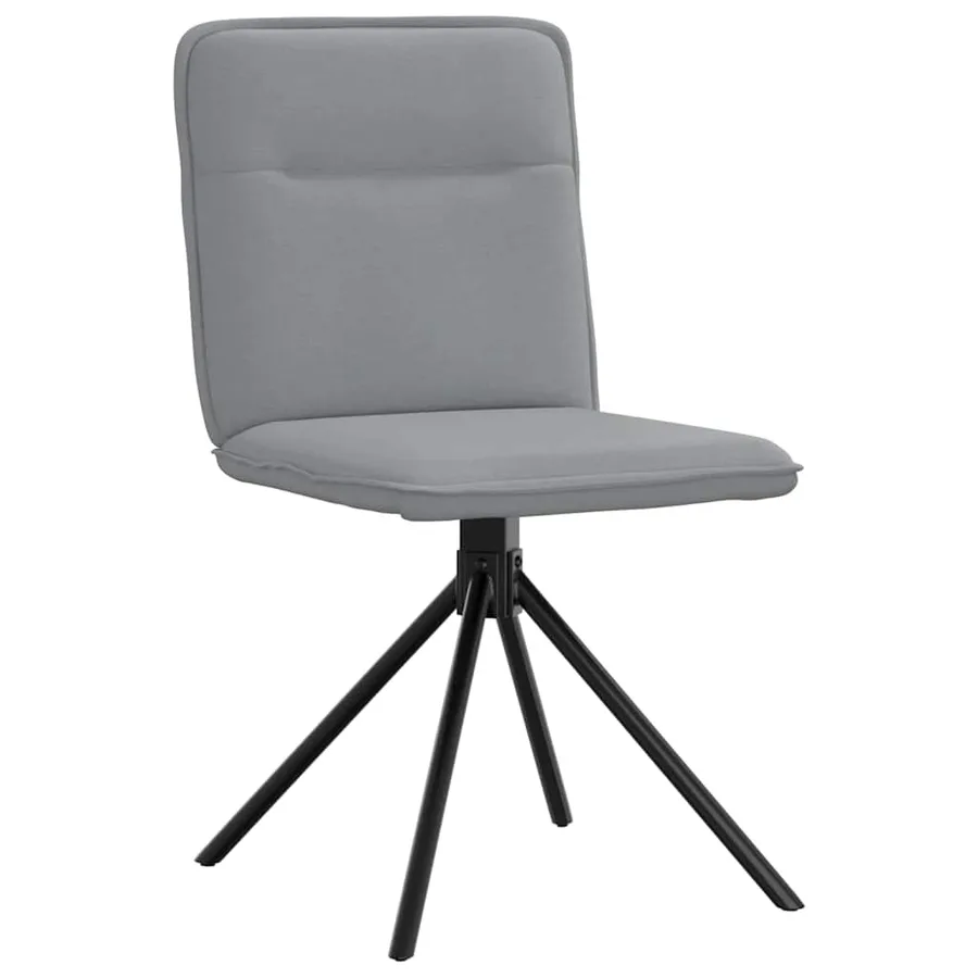Chaises à manger lot de 2 gris clair tissu - 3
