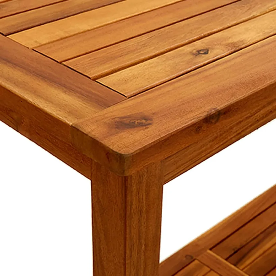 Table console de jardin 110x40x75 cm Bois d'acacia solide - 6