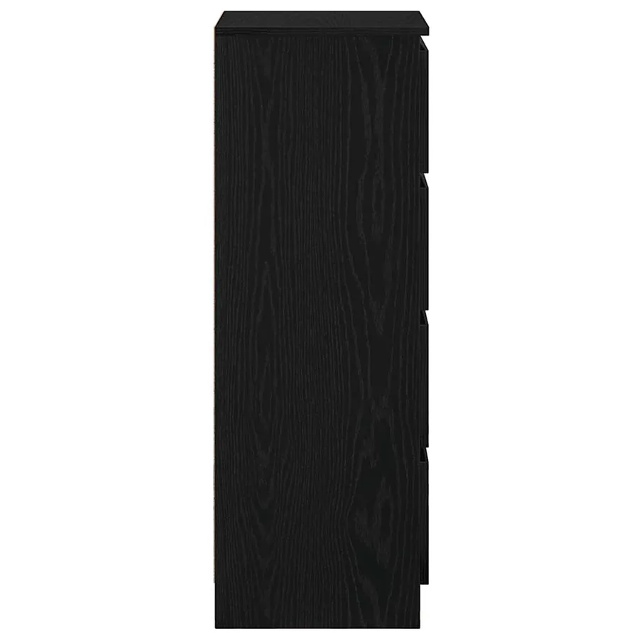 Buffet chêne noir 37,5x35x99 cm bois d'ingénierie - 7