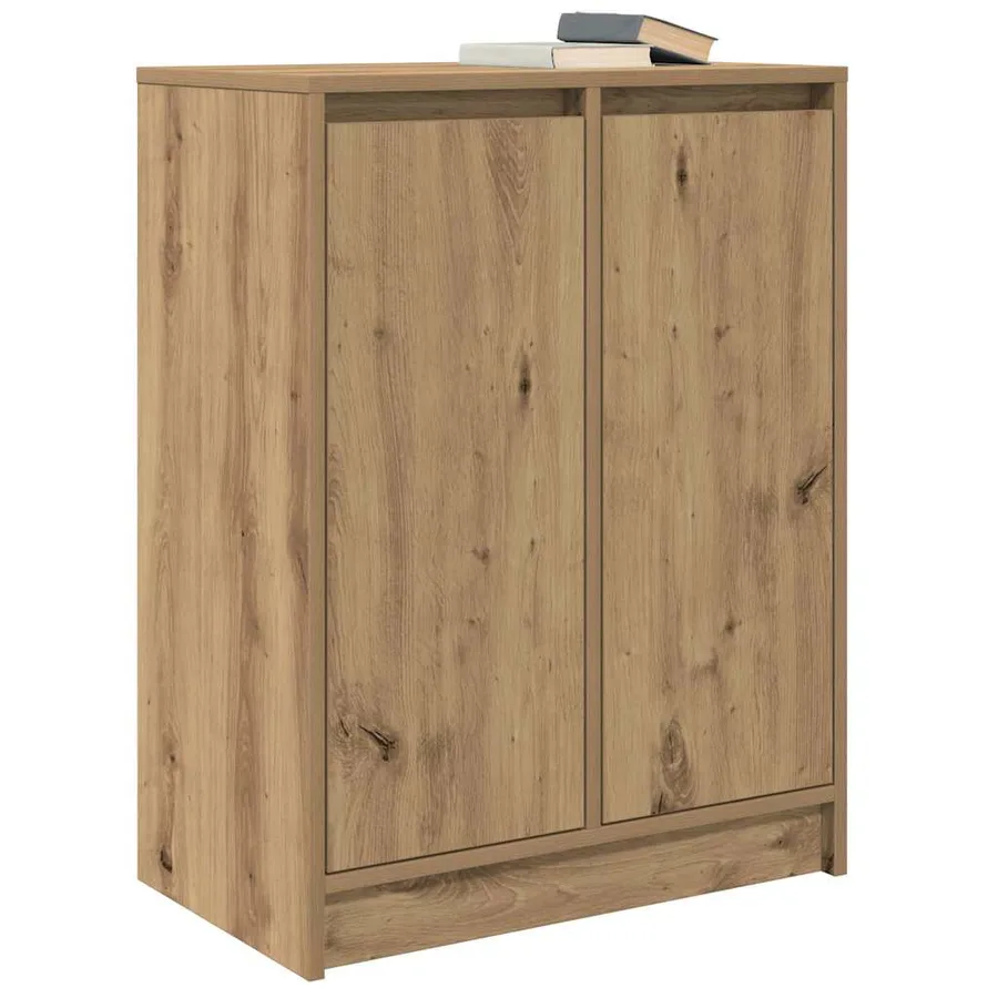Buffet chêne artisanal 57x34x76 cm bois d'ingénierie - 4