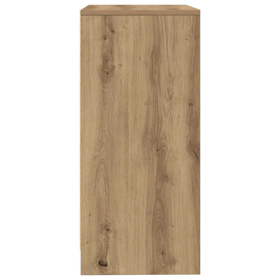 Buffet chêne artisanal 57x34x76 cm bois d'ingénierie - 7