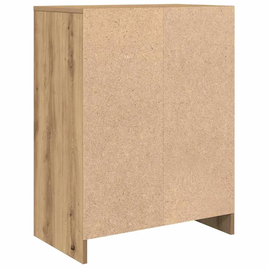 Buffet chêne artisanal 57x34x76 cm bois d'ingénierie - 8