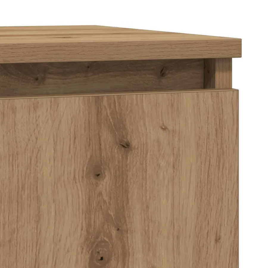 Buffet chêne artisanal 57x34x76 cm bois d'ingénierie - 9