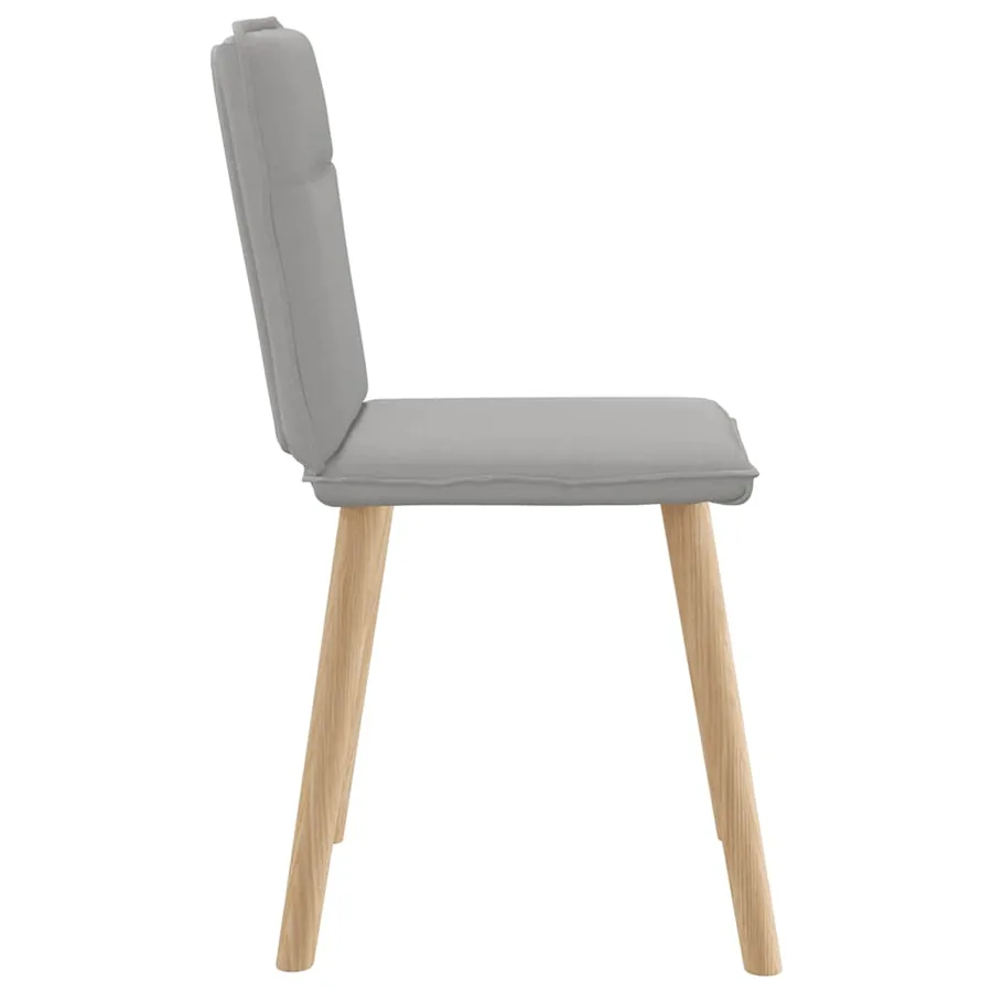 Chaises à manger lot de 4 gris nuage tissu - 5