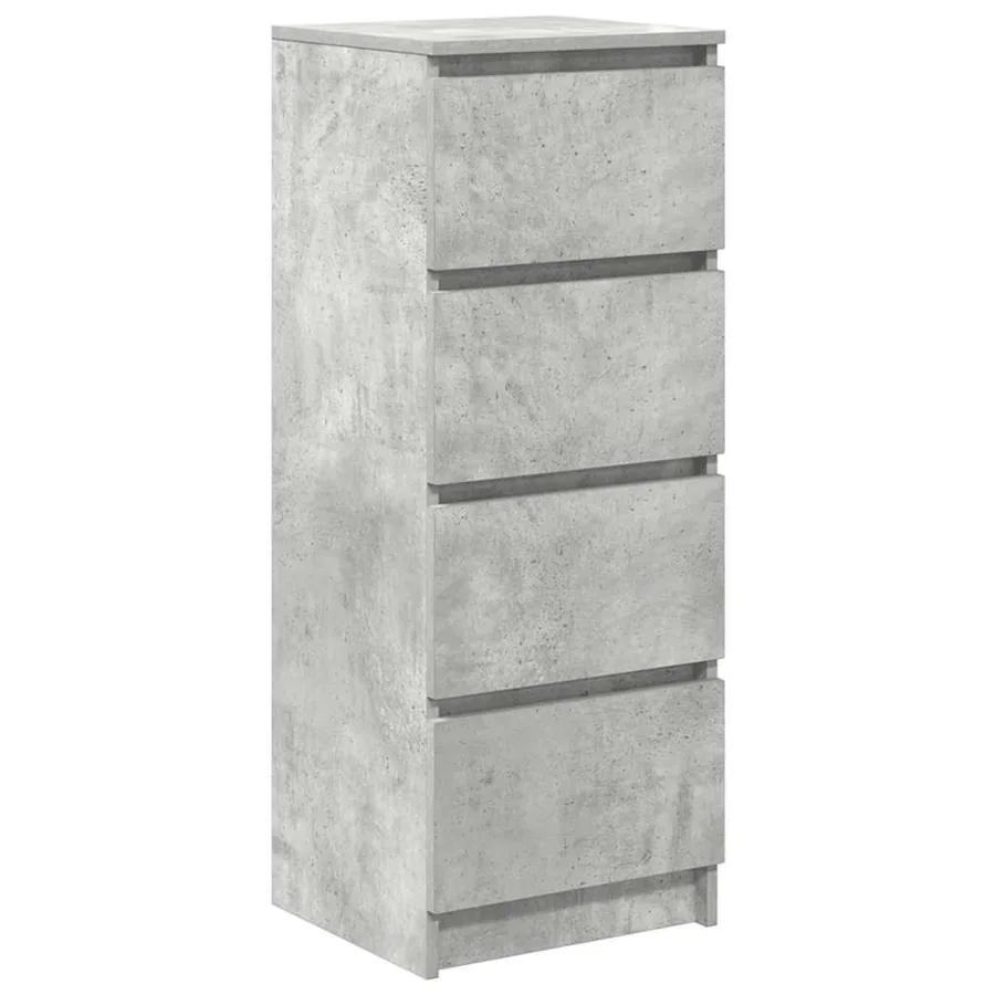 Buffet gris béton 37,5x35x99 cm bois d'ingénierie - 2
