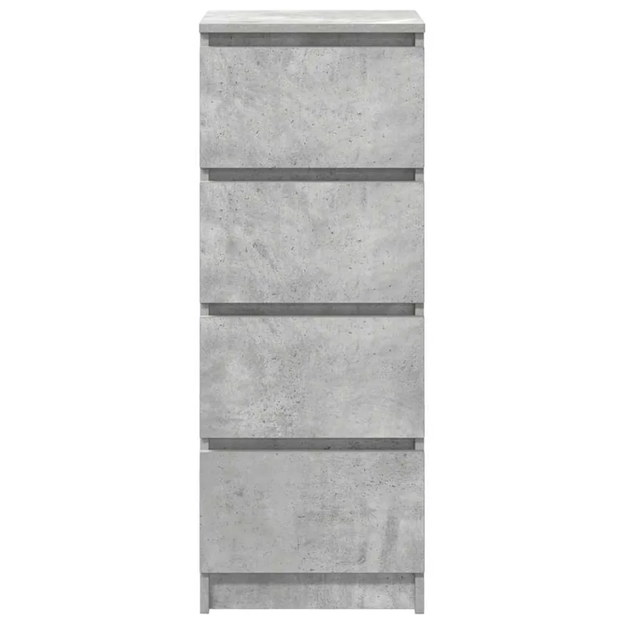 Buffet gris béton 37,5x35x99 cm bois d'ingénierie - 6