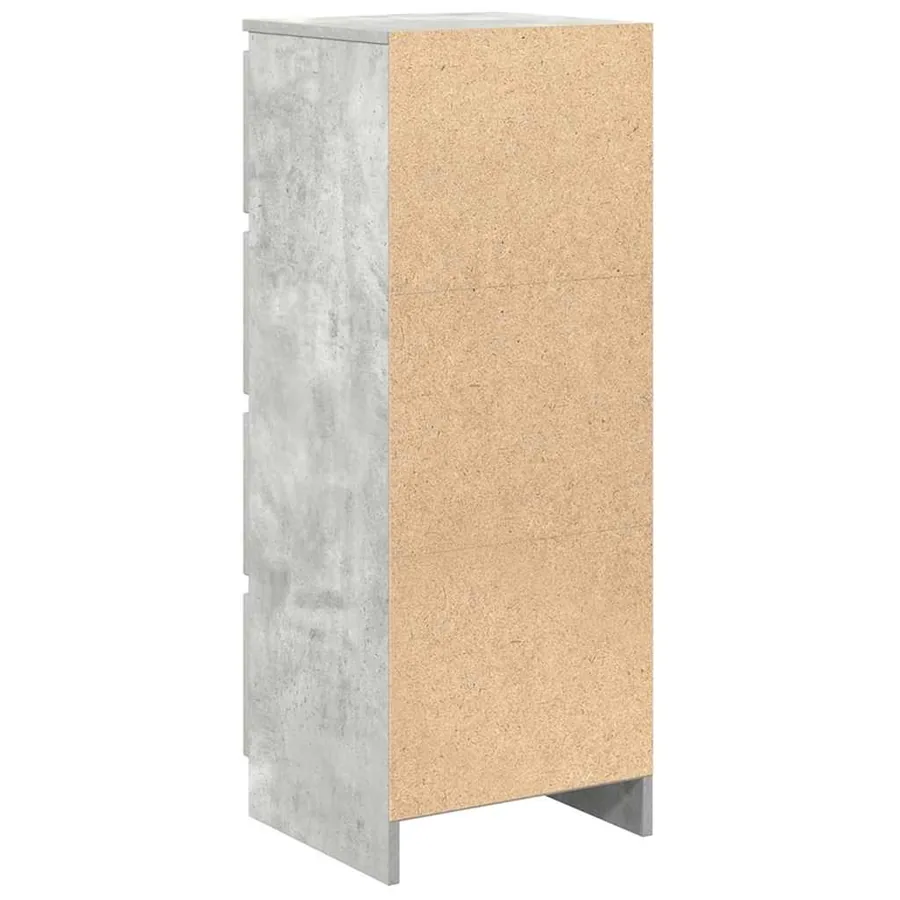 Buffet gris béton 37,5x35x99 cm bois d'ingénierie - 8