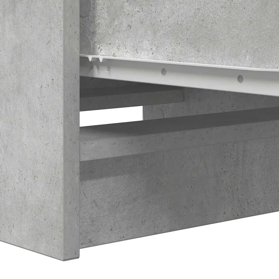 Buffet gris béton 37,5x35x99 cm bois d'ingénierie - 9