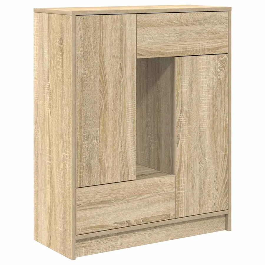 Buffet avec tiroirs et portes chêne sonoma 73x31x90 cm - 2