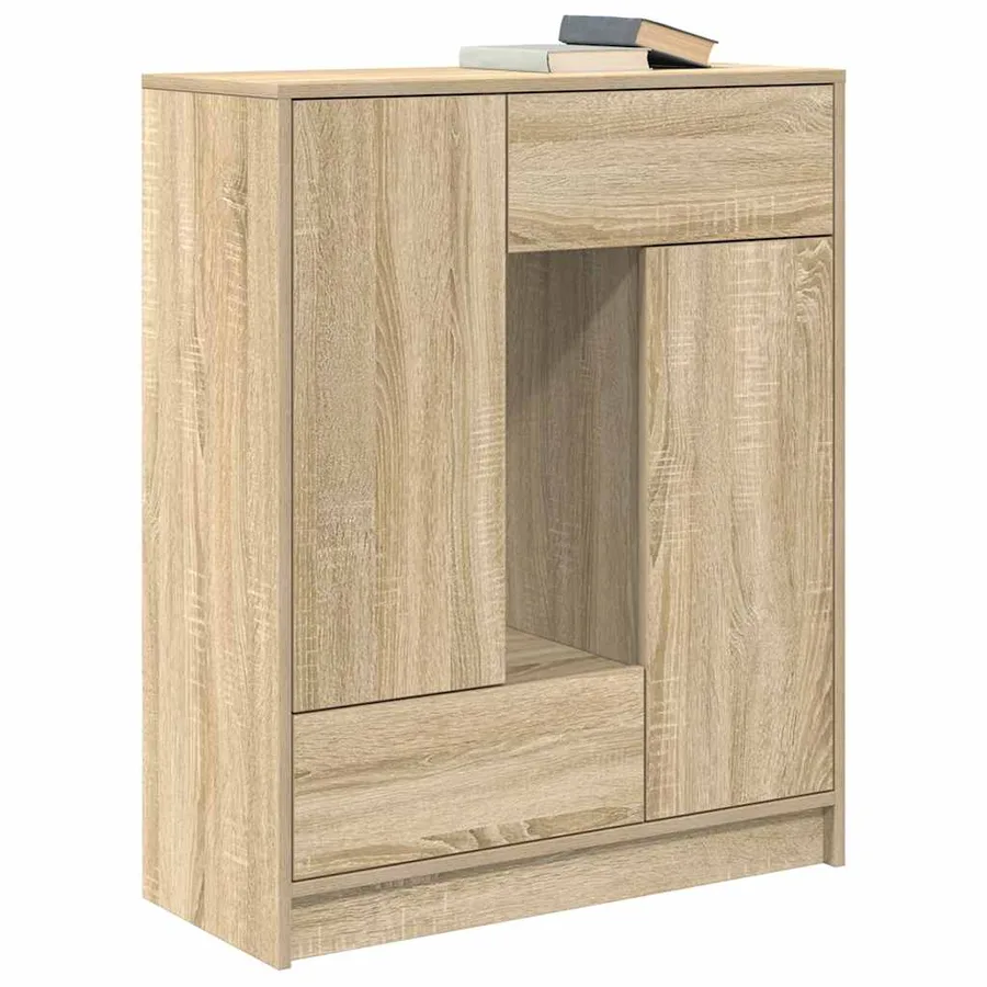 Buffet avec tiroirs et portes chêne sonoma 73x31x90 cm - 4