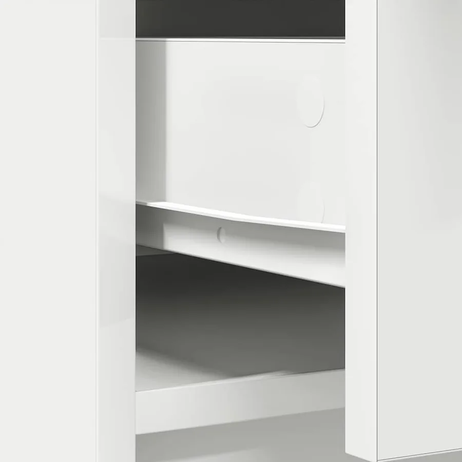 Buffet avec tiroirs et portes blanc 73x31x90 cm - 11