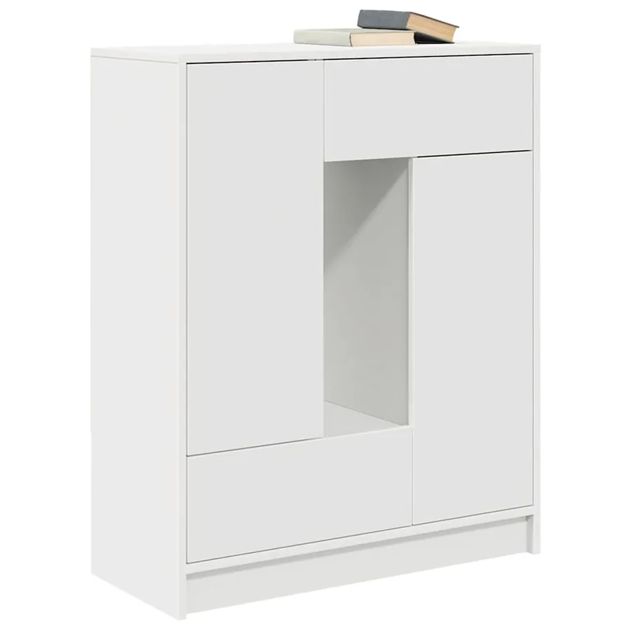 Buffet avec tiroirs et portes blanc 73x31x90 cm - 4