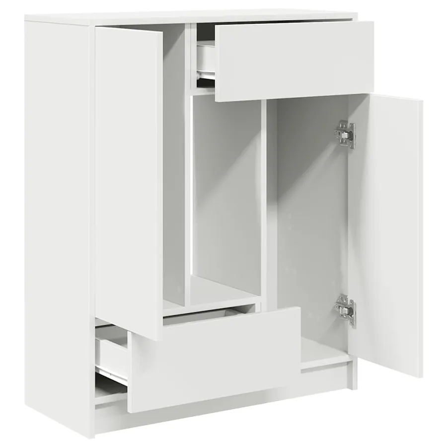 Buffet avec tiroirs et portes blanc 73x31x90 cm - 5