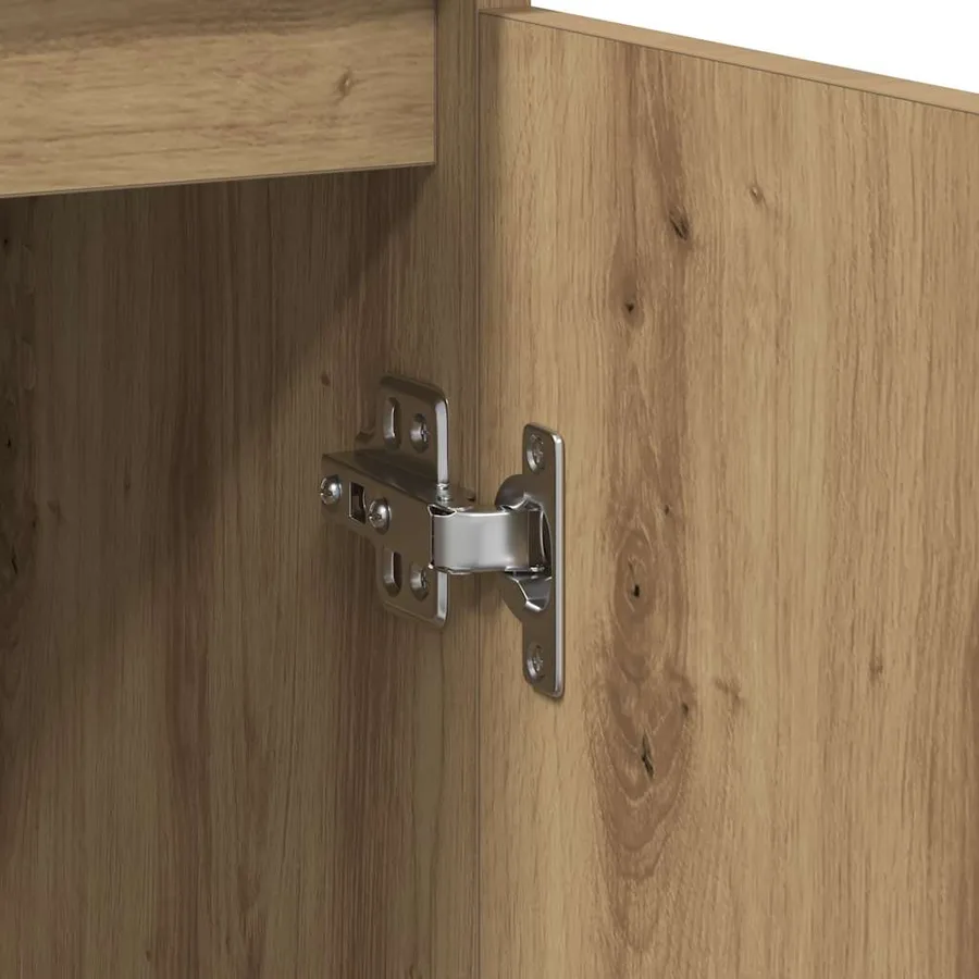 Buffet avec tiroir chêne artisanal 71x35x84 cm bois ingénierie - 11
