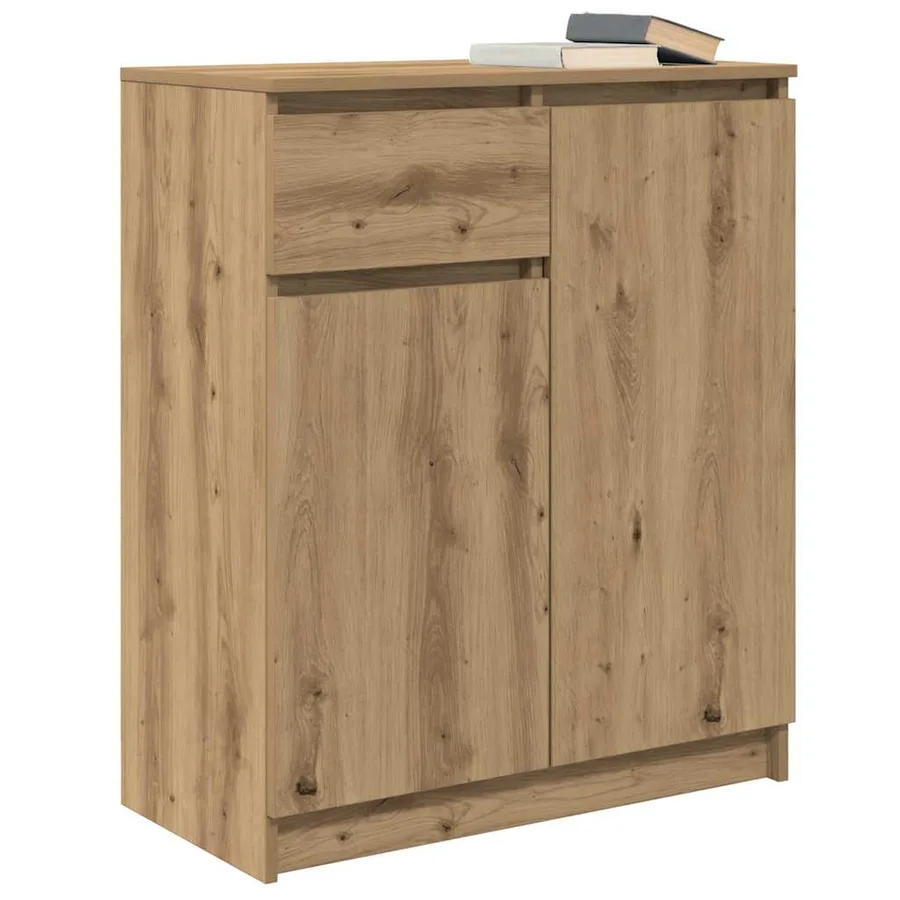 Buffet avec tiroir chêne artisanal 71x35x84 cm bois ingénierie - 4
