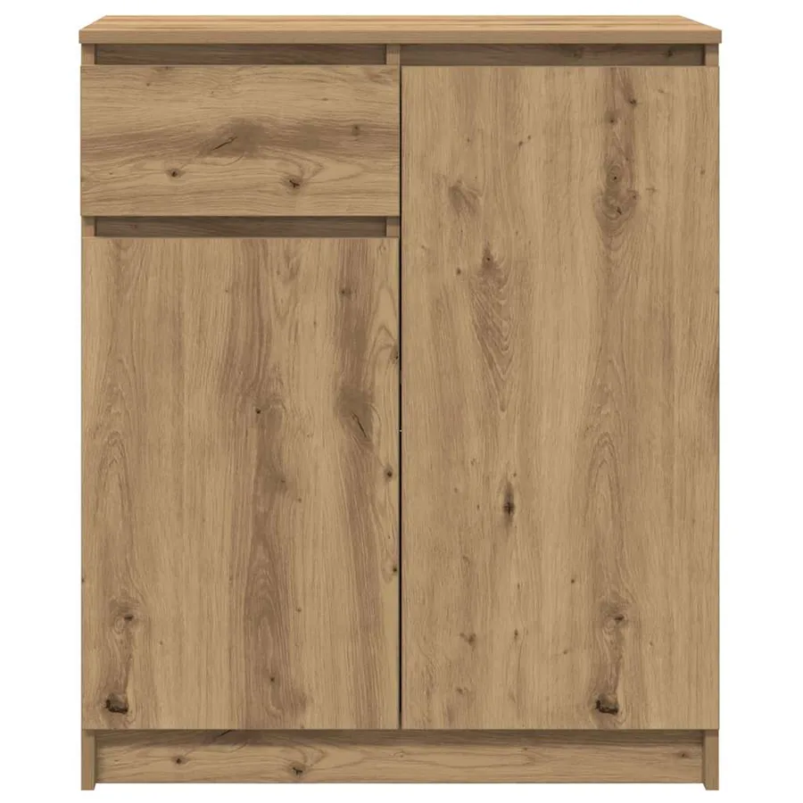Buffet avec tiroir chêne artisanal 71x35x84 cm bois ingénierie - 6