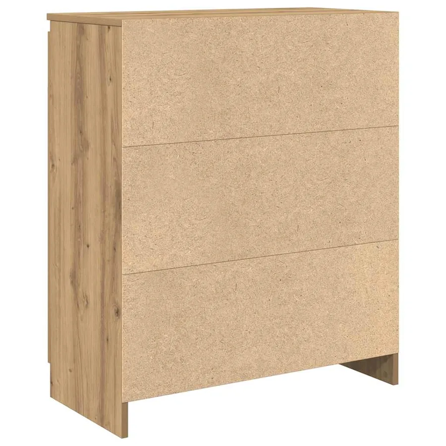 Buffet avec tiroir chêne artisanal 71x35x84 cm bois ingénierie - 8