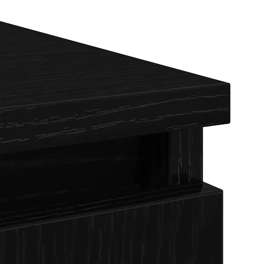 Buffet avec tiroirs chêne noir 71x35x84 cm bois d'ingénierie - 10