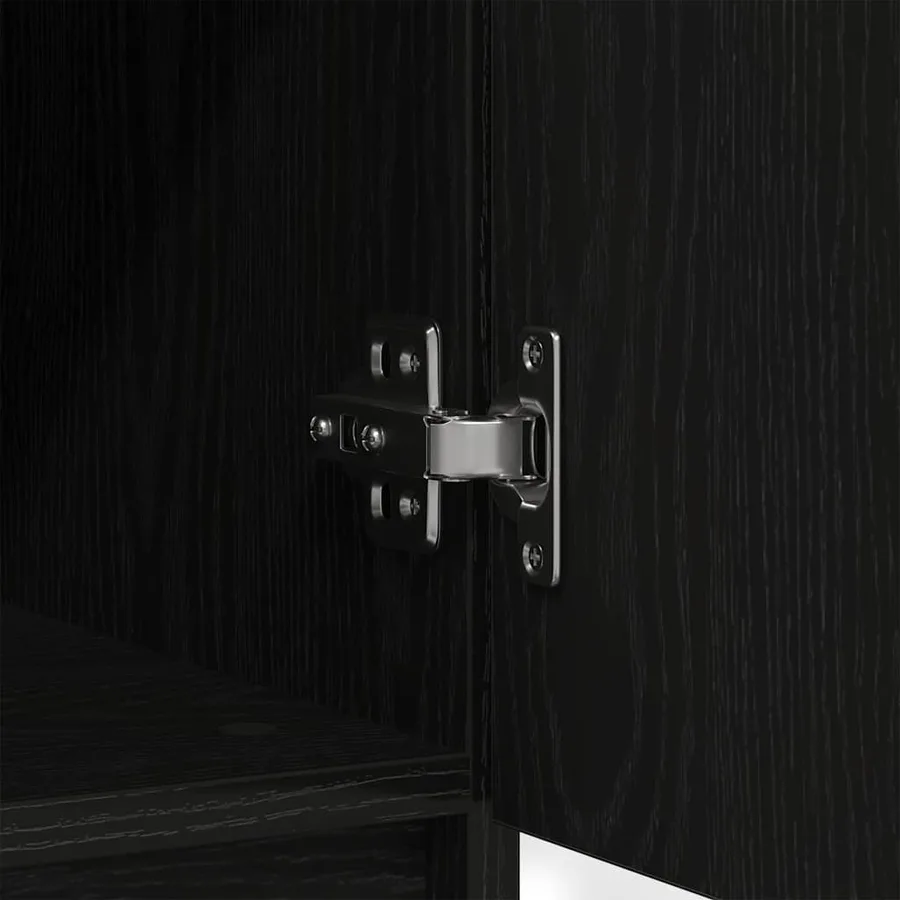 Buffet avec tiroirs chêne noir 71x35x84 cm bois d'ingénierie - 11