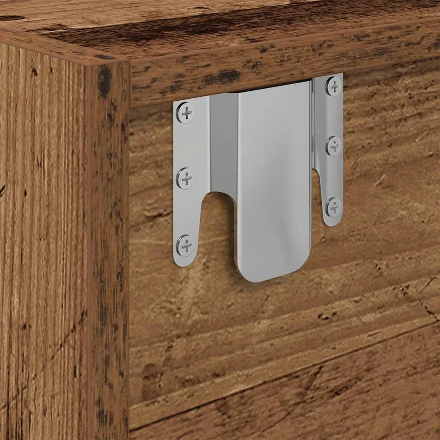 Meuble TV vieux bois 60x31x25,5 cm bois d'ingénierie - 11