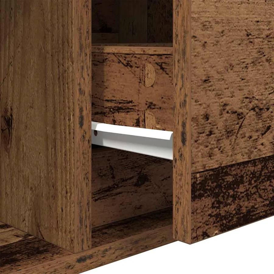 Meuble TV vieux bois 60x31x25,5 cm bois d'ingénierie - 12