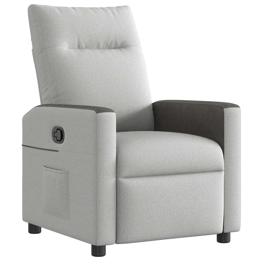 Fauteuil inclinable gris nuage tissu - 2