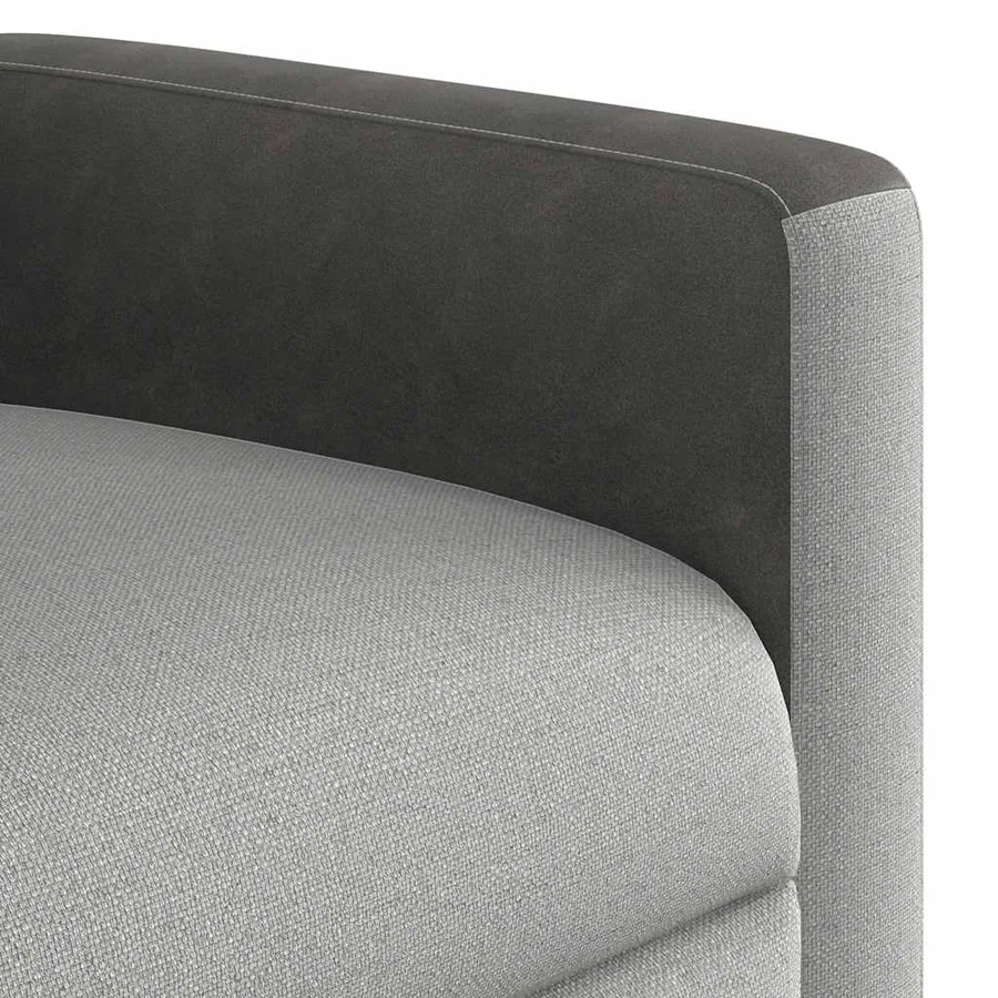 Fauteuil inclinable gris nuage tissu - 9
