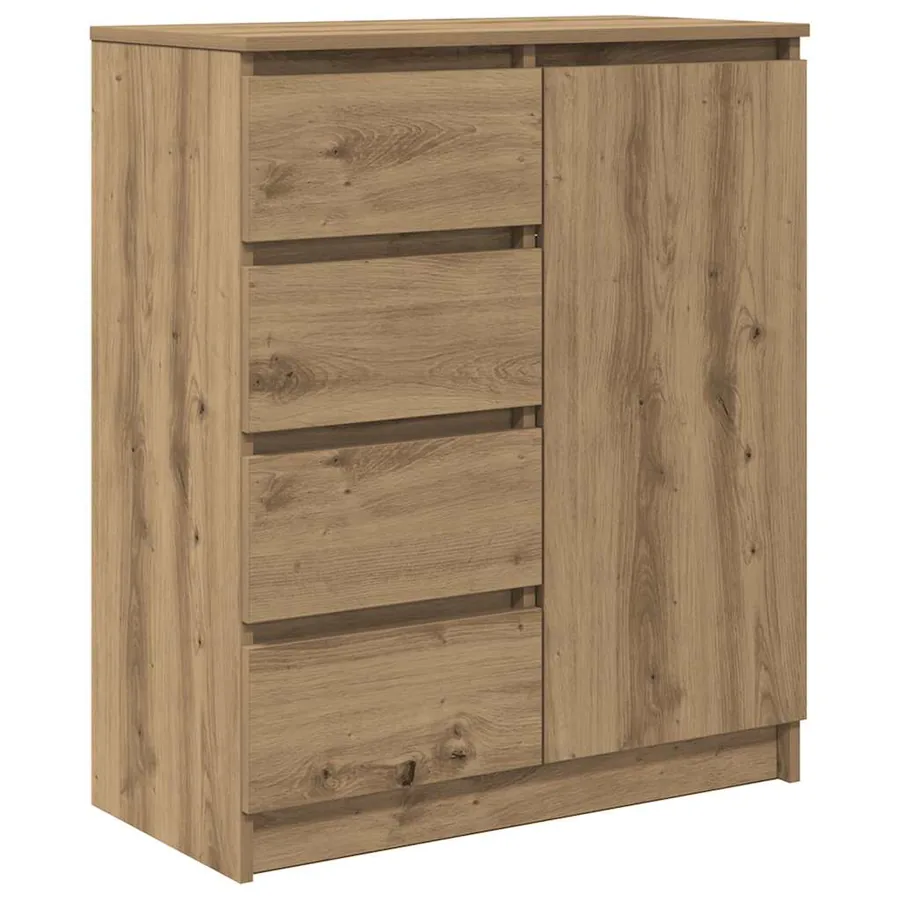 Buffet avec tiroirs chêne artisanal 71x35x84 cm bois ingénierie - 2