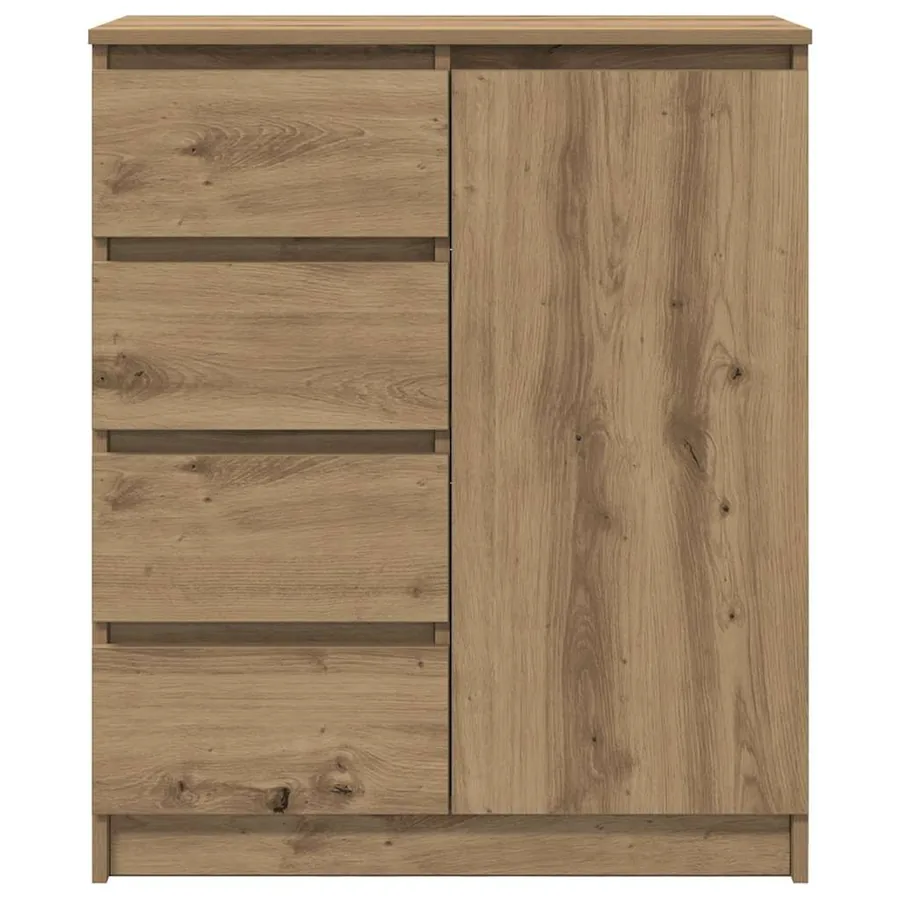 Buffet avec tiroirs chêne artisanal 71x35x84 cm bois ingénierie - 6