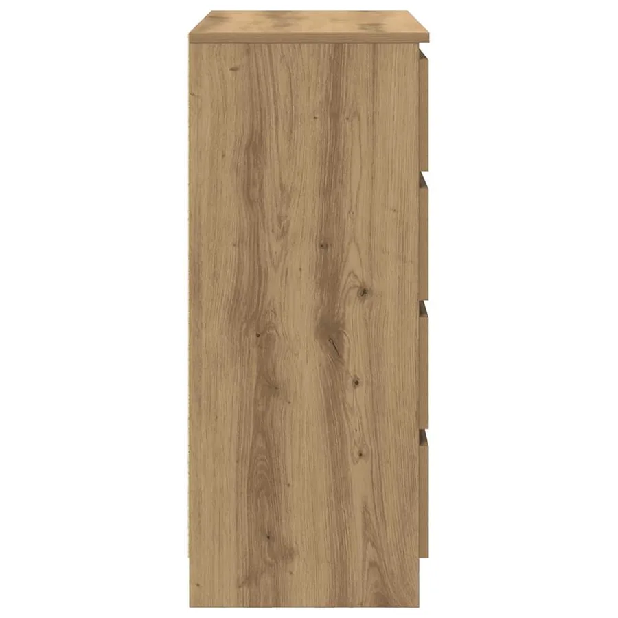 Buffet avec tiroirs chêne artisanal 71x35x84 cm bois ingénierie - 7