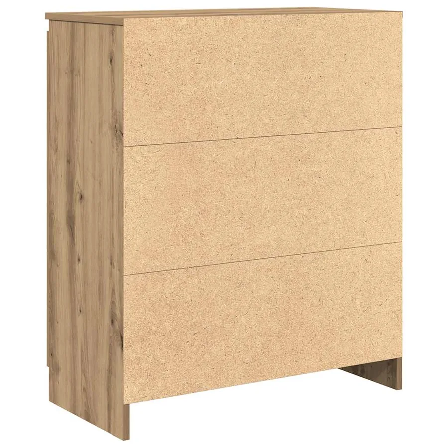 Buffet avec tiroirs chêne artisanal 71x35x84 cm bois ingénierie - 8