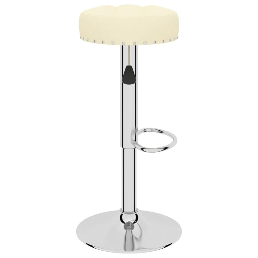 Tabourets de bar lot de 2 crème tissu - 4