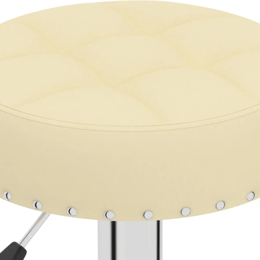Tabourets de bar lot de 2 crème tissu - 7