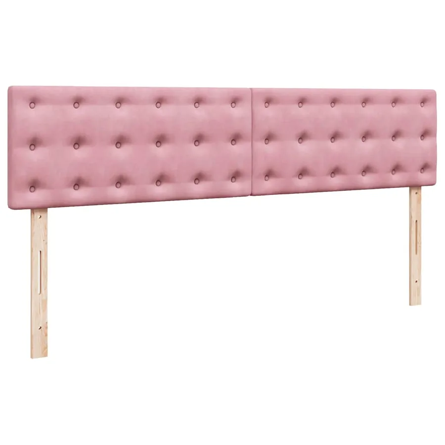 Cadre de lit ottoman avec matelas rose 200x200 cm velours - 10