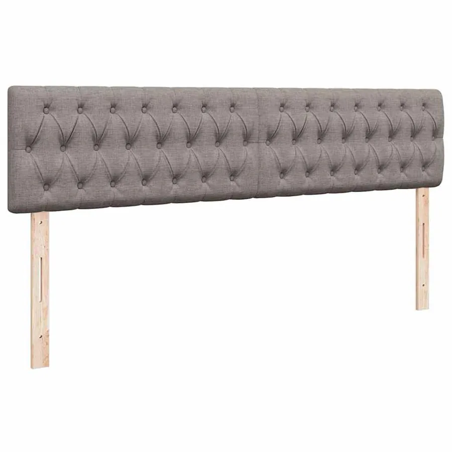 Cadre de lit ottoman avec matelas taupe 180x200 cm tissu - 9