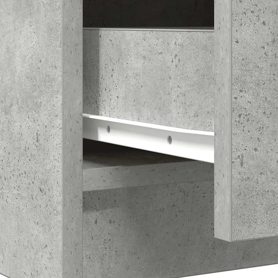 Buffet avec tiroirs gris béton 71x35x84 cm bois d'ingénierie - 12