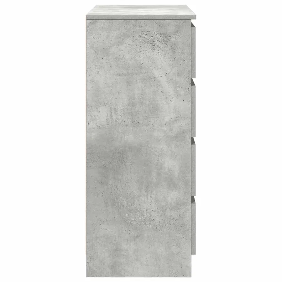 Buffet avec tiroirs gris béton 71x35x84 cm bois d'ingénierie - 7