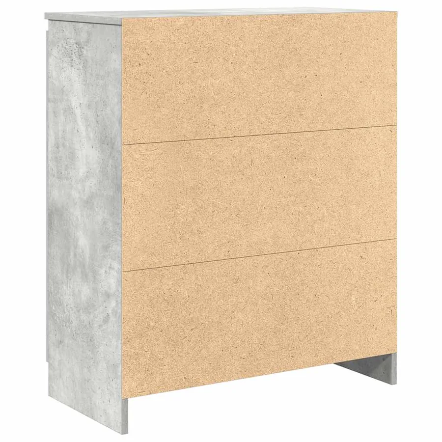 Buffet avec tiroirs gris béton 71x35x84 cm bois d'ingénierie - 8