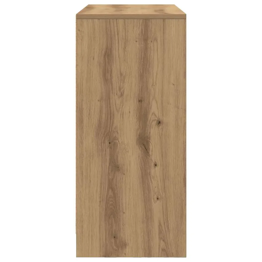 Buffet avec tiroir chêne artisanal 80x34x76cm bois d'ingénierie - 7