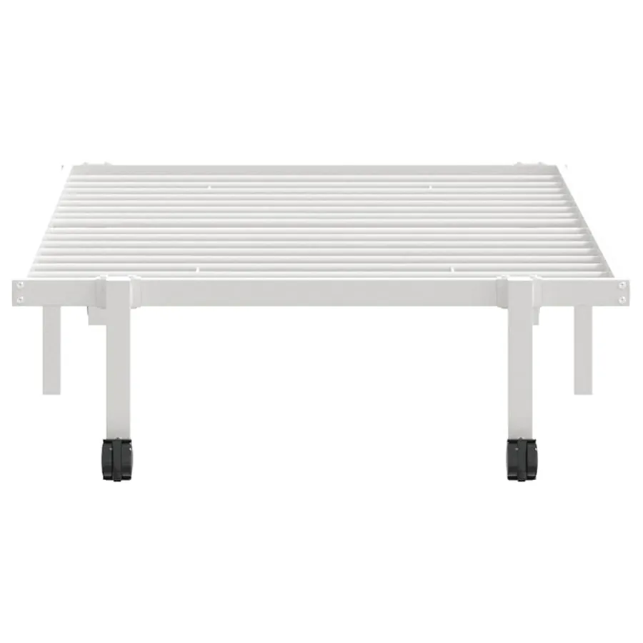 Cadre de lit sans matelas pliable blanc 90x200 cm acier - 6
