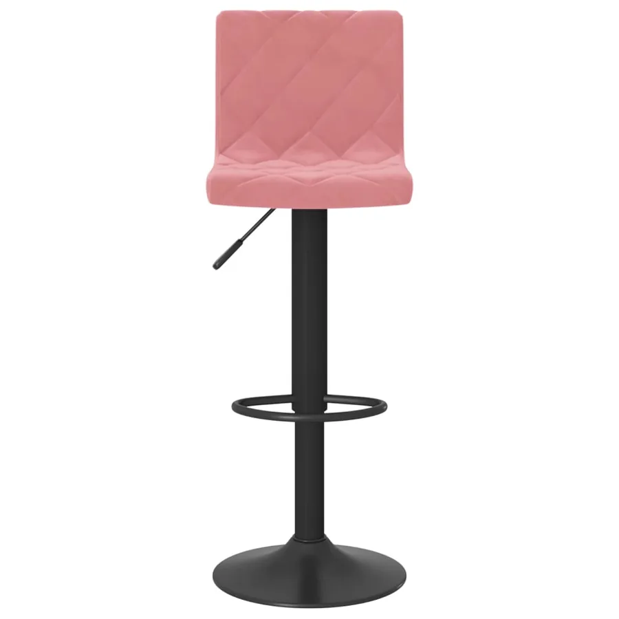 Tabourets de bar lot de 2 rose velours - 4