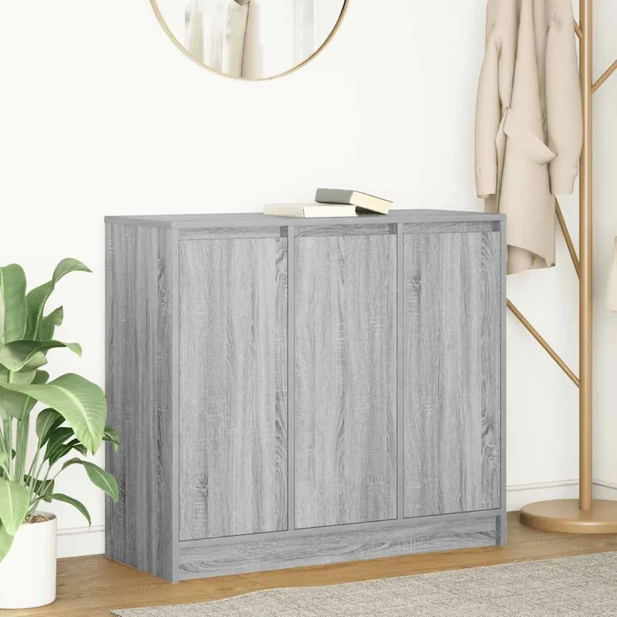 Buffet sonoma gris 85x34x76 cm bois d'ingénierie