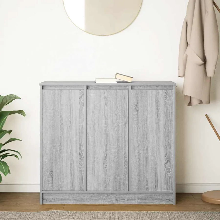 Buffet sonoma gris 85x34x76 cm bois d'ingénierie - 3