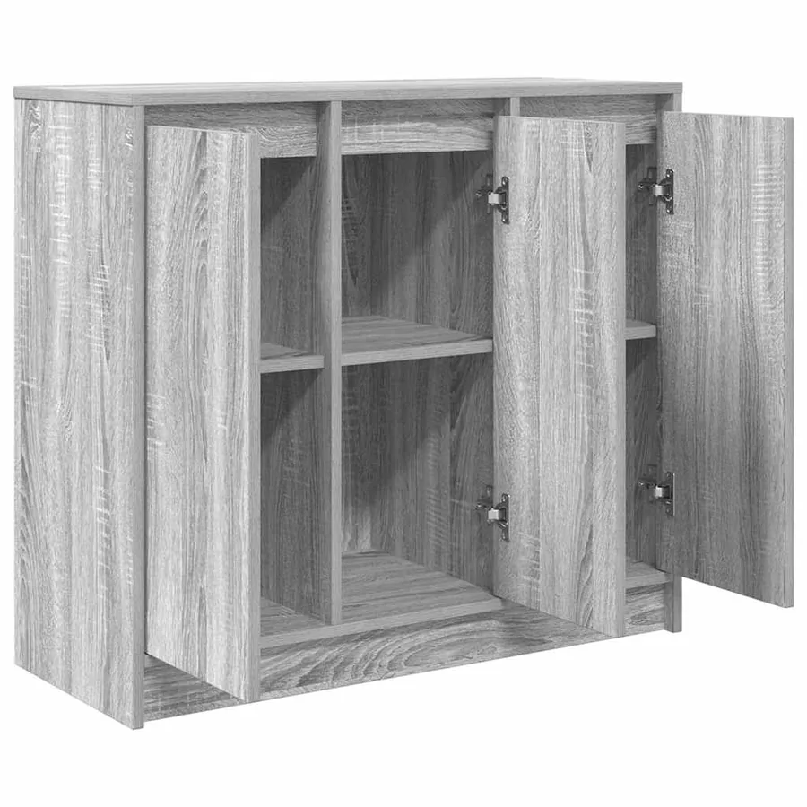 Buffet sonoma gris 85x34x76 cm bois d'ingénierie - 5