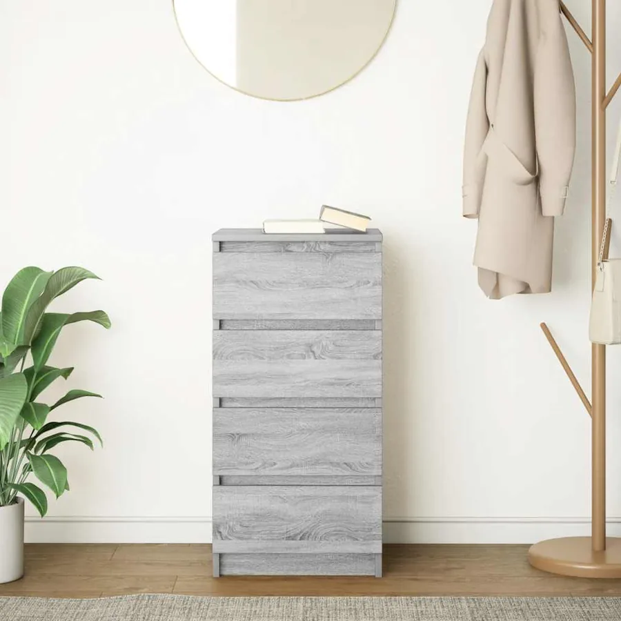 Buffet sonoma gris 37,5x35x76 cm bois d'ingénierie - 3