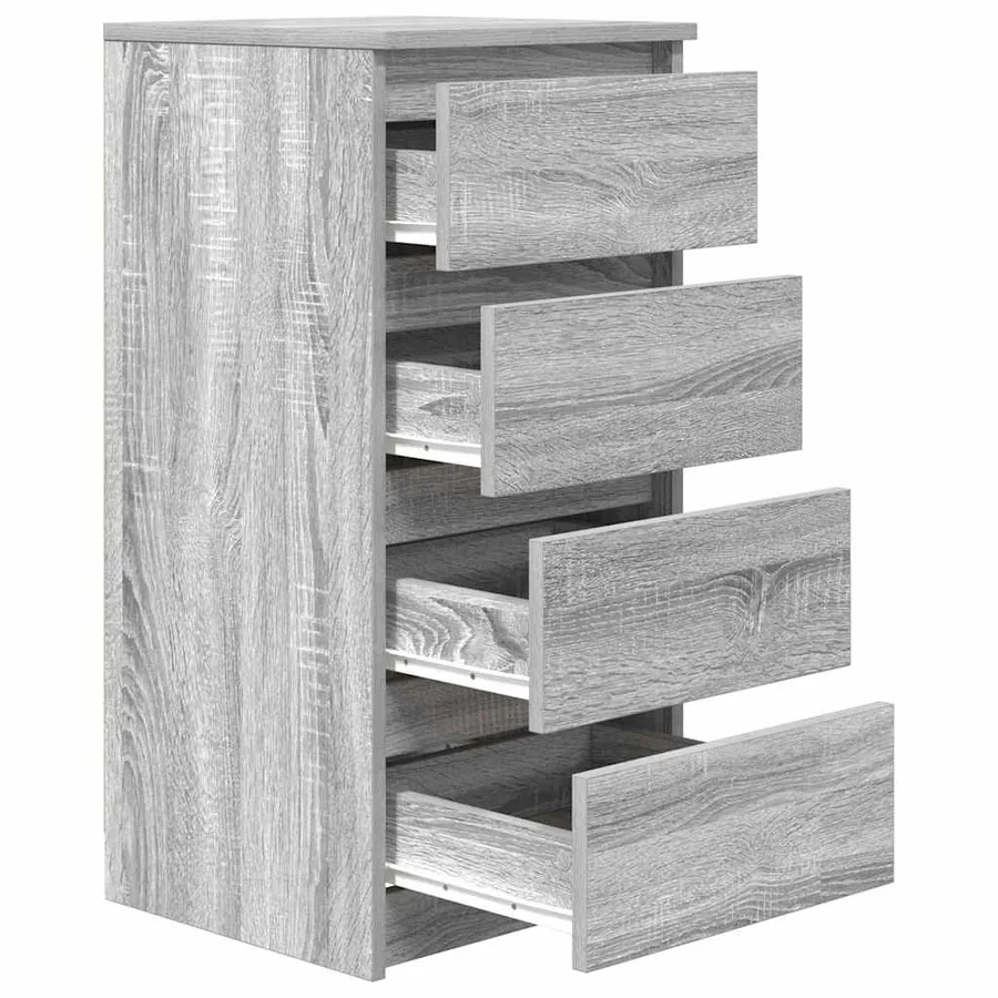 Buffet sonoma gris 37,5x35x76 cm bois d'ingénierie - 5