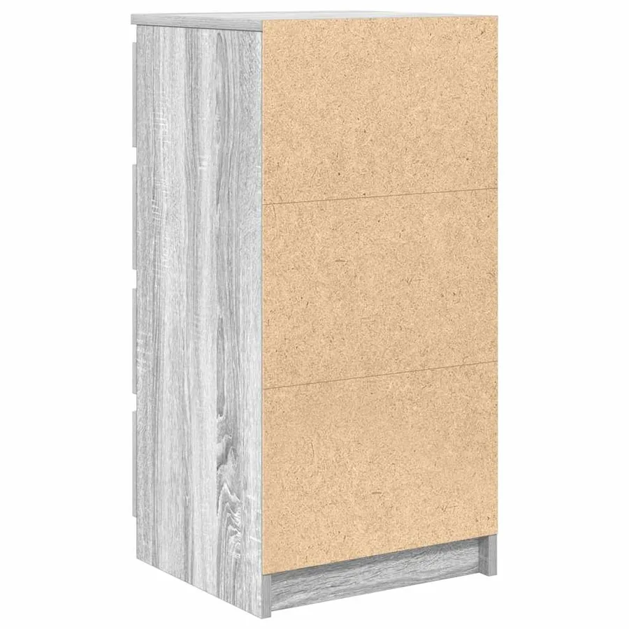 Buffet sonoma gris 37,5x35x76 cm bois d'ingénierie - 8